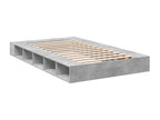 Bed - Gray Engineered Wood, W 78.7 x D 47.2 x H 7.9 in