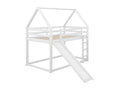 Bed - White Wood, W 80.7 x D 86.6 x H 70.9 in