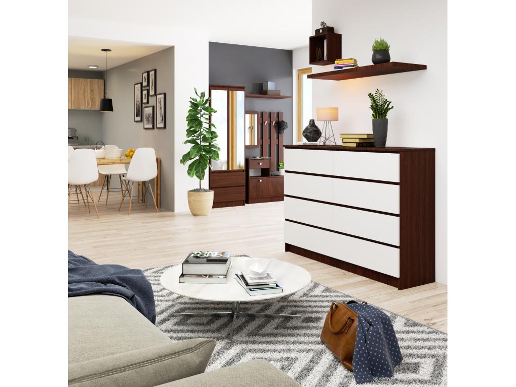 Dresser - Brown Engineered Wood, W 54.3 x D 15.7 x H 39 in