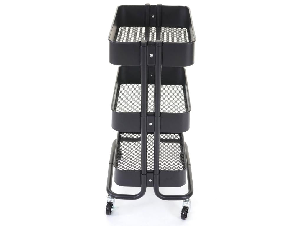 Home Item - Black Metal, W 17.3 x D 14.6 x H 31.1 in