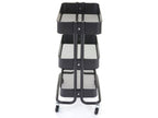 Home Item - Black Metal, W 17.3 x D 14.6 x H 31.1 in