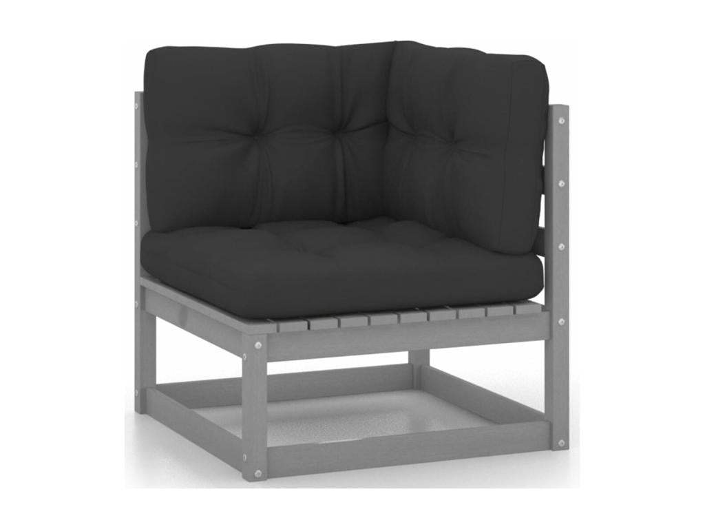 Outdoor Patio Set - Brown Wood, W 27.6 x D 27.6 x H 26.4 in