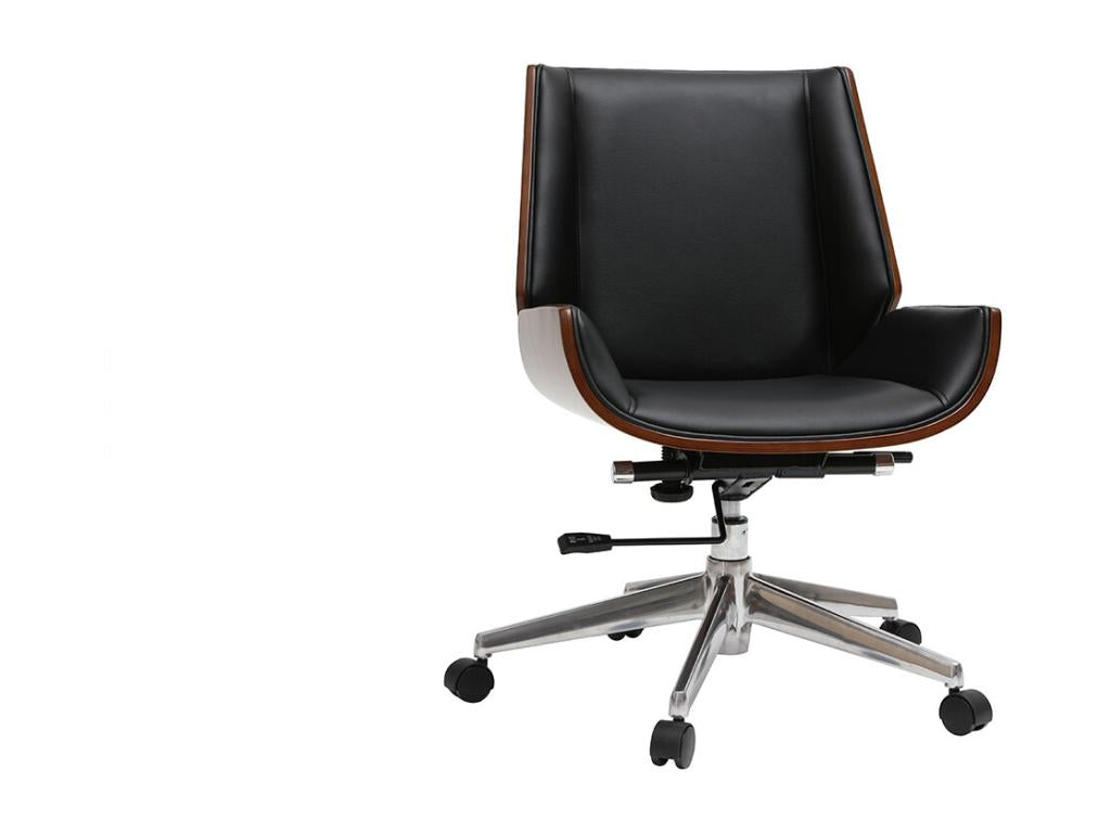 Desk - Brown Fabric, Acrylic, W 22.4 x D 25.4 x H 36.6 in