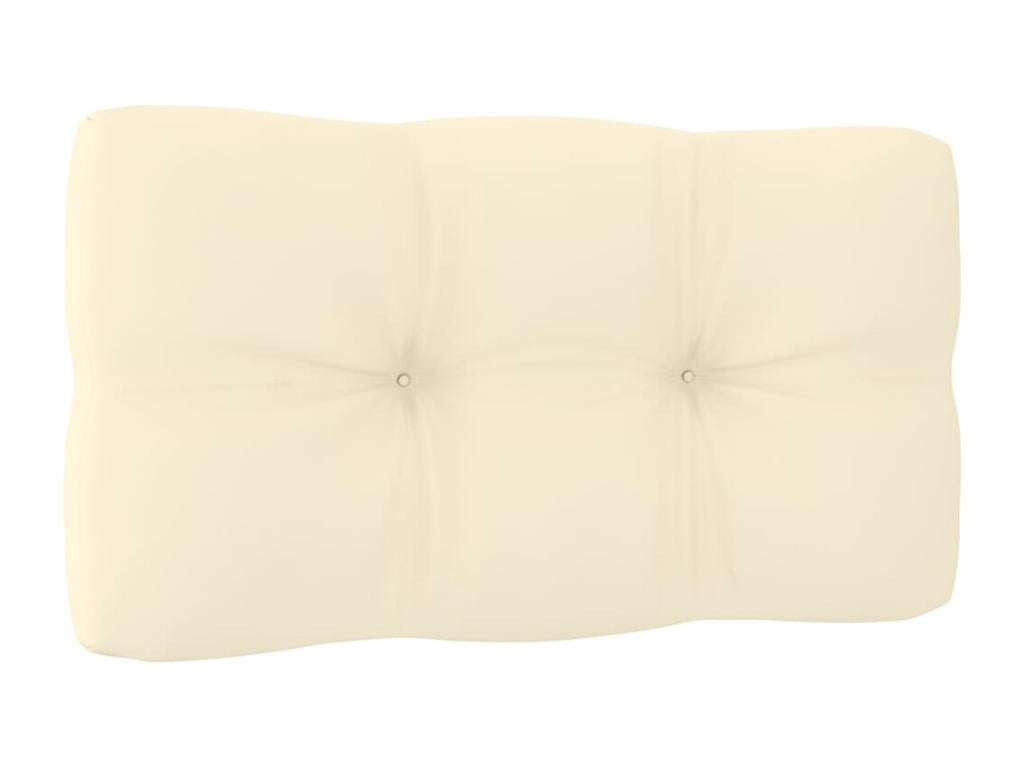 7-Piece Outdoor Patio Set with Cushions - White Wood, W 25.6 x D 27.6 x H 23.6 in