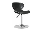 Bar Stool - Black Steel, W 17.9 x D 17.7 x H 29.9 in