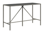Table - Gray Glass, W 70.9 x D 0 x H 43.3 in