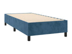 Bed Frame with Mattress - Blue Velvet, W 79.9 x D 31.5 x H 13.8 in