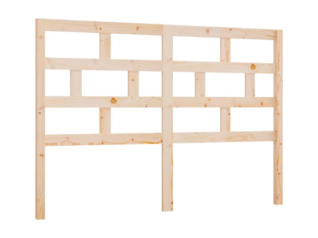 Bed - Brown Wood, W 55.5 x D 1.6 x H 39.4 in