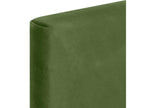 Bed - Green Velvet, W 53.1 x D 1.6 x H 19.7 in
