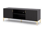 TV Stand - Black Composite, W 55.1 x D 15.7 x H 19.7 in