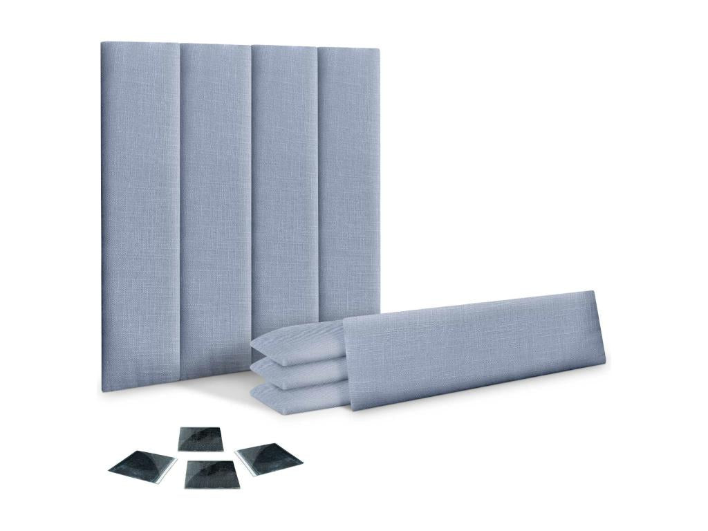 Bed - Blue Linen, W 23.6 x D 1.6 x H 11.8 in