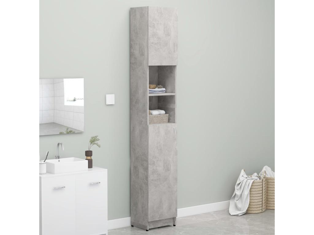 Wardrobe - Gray Engineered Wood, W 12.6 x D 10 x H 74.8 in