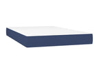 Bed Frame with Mattress - Blue Polyester Fabric, W 79.9 x D 47.2 x H 34.6 in