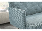 Bench - Blue Polyester Fabric, W 81.1 x D 27.2 x H 33.5 in