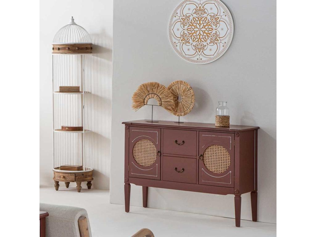 Sideboard - Brown Wood, W 41.7 x D 15.7 x H 30.7 in