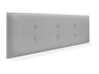 Bed - Light Gray Faux Leather, Pine Wood, W 63 x D 1.6 x H 19.7 in