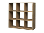 Bookcase - Brown Engineered Wood, W 35.4 x D 9.8 x H 35.4 in