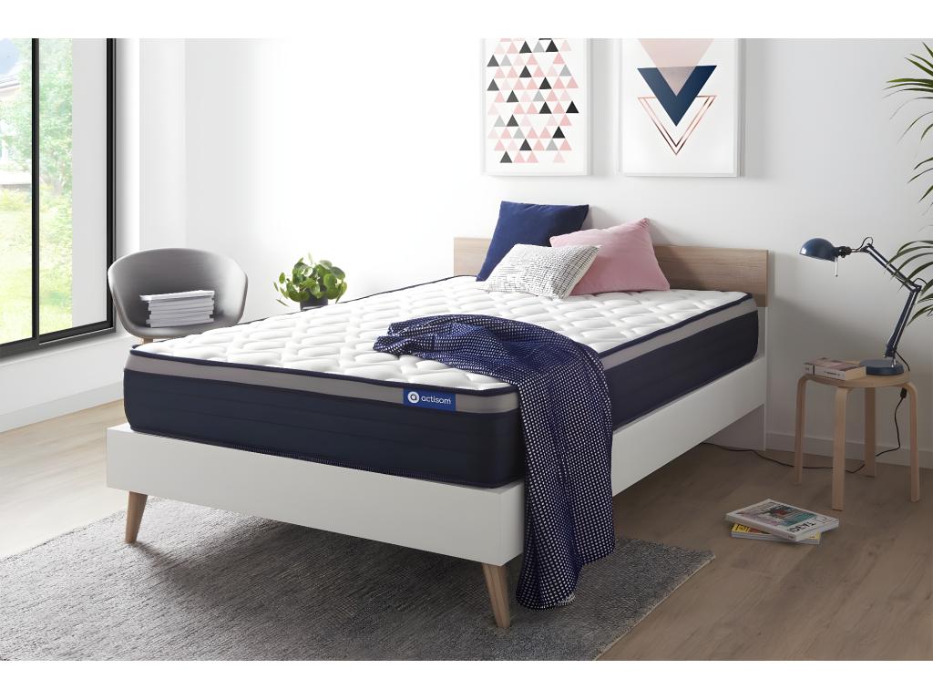 Latex Memory Foam Mattress - W 74.8 x D 55.1 x H 10.2 in