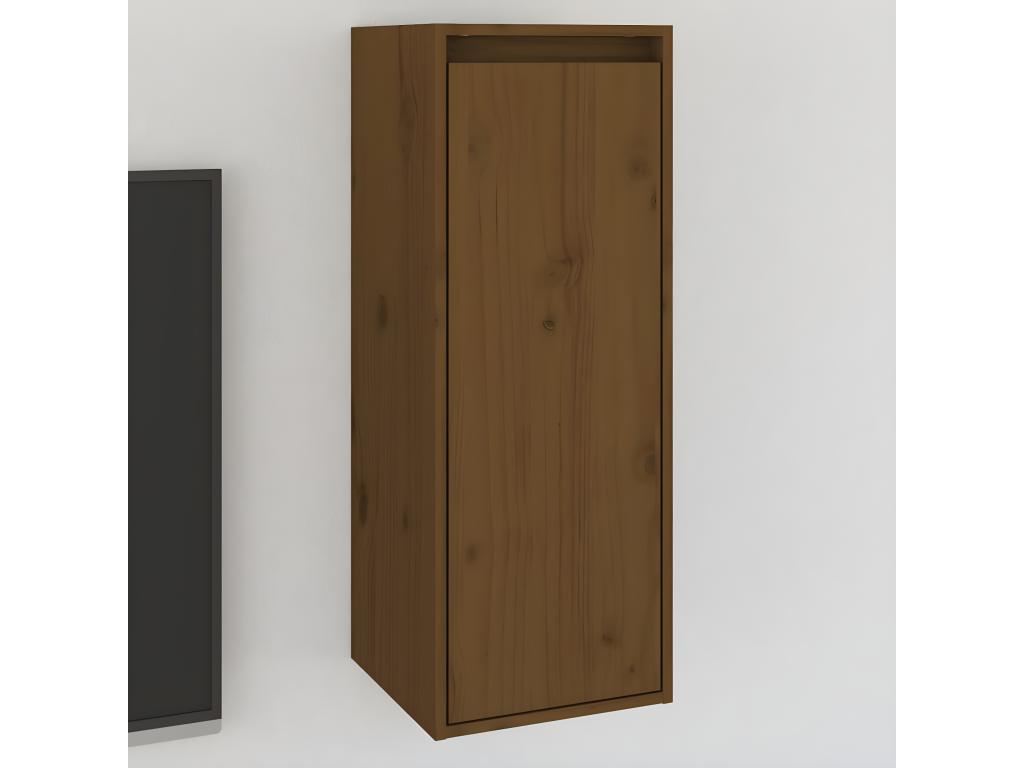 Wardrobe - Brown Wood, W 11.8 x D 11.8 x H 31.5 in