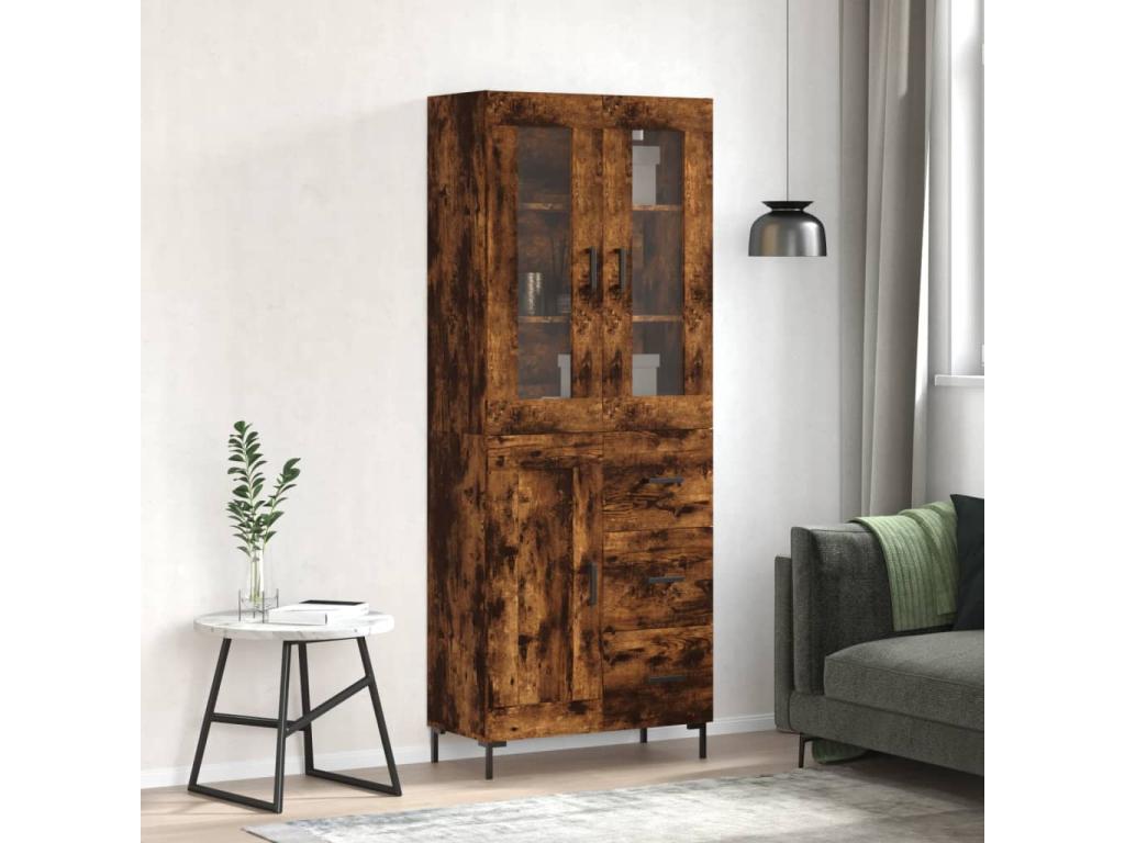 Sideboard - Brown Engineered Wood, W 27.4 x D 13.4 x H 70.9 in