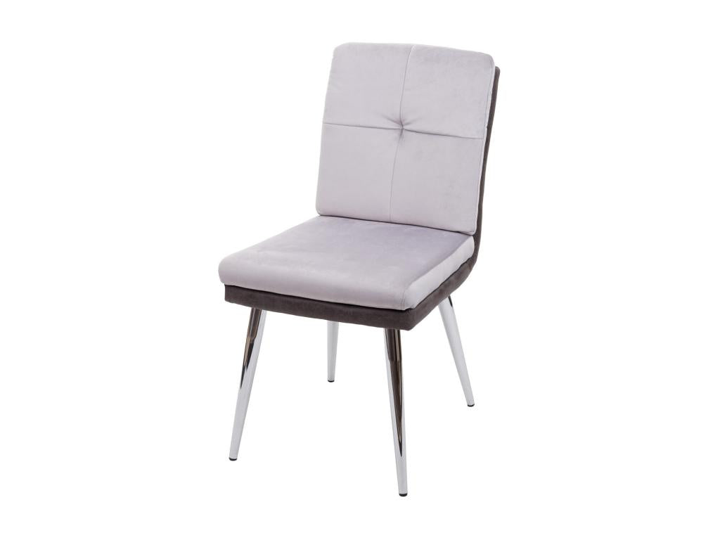 Set of 6 Dining Chairs - Gray Polyester Fabric, W 18.1 x D 26 x H 35.8 in