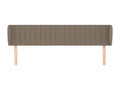 Bed - Taupe Polyester Fabric, W 72 x D 9.1 x H 34.6 in