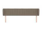 Bed - Taupe Polyester Fabric, W 72 x D 9.1 x H 34.6 in