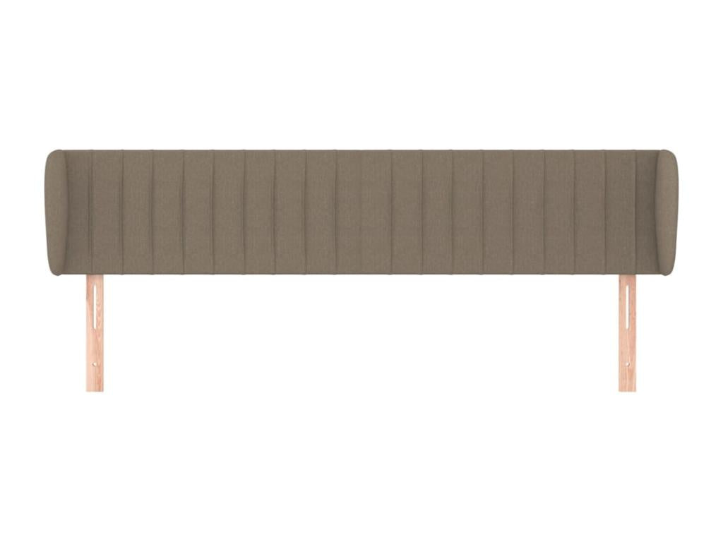 Bed - Taupe Polyester Fabric, W 72 x D 9.1 x H 34.6 in
