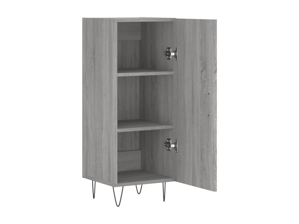 Sideboard - Gray Wood, W 13.6 x D 13.4 x H 35.4 in