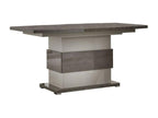 Display Cabinet with LED - Gray Engineered Wood, W 63 x D 39.4 x H 30.3 in