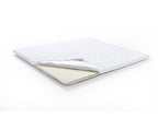 Mattress - White Polyester Fabric, W 70.9 x D 78.7 x H 2.4 in