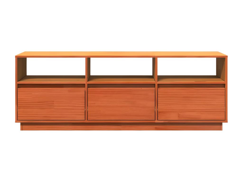 TV Stand - Brown Wood, W 55.1 x D 14.6 x H 19.7 in