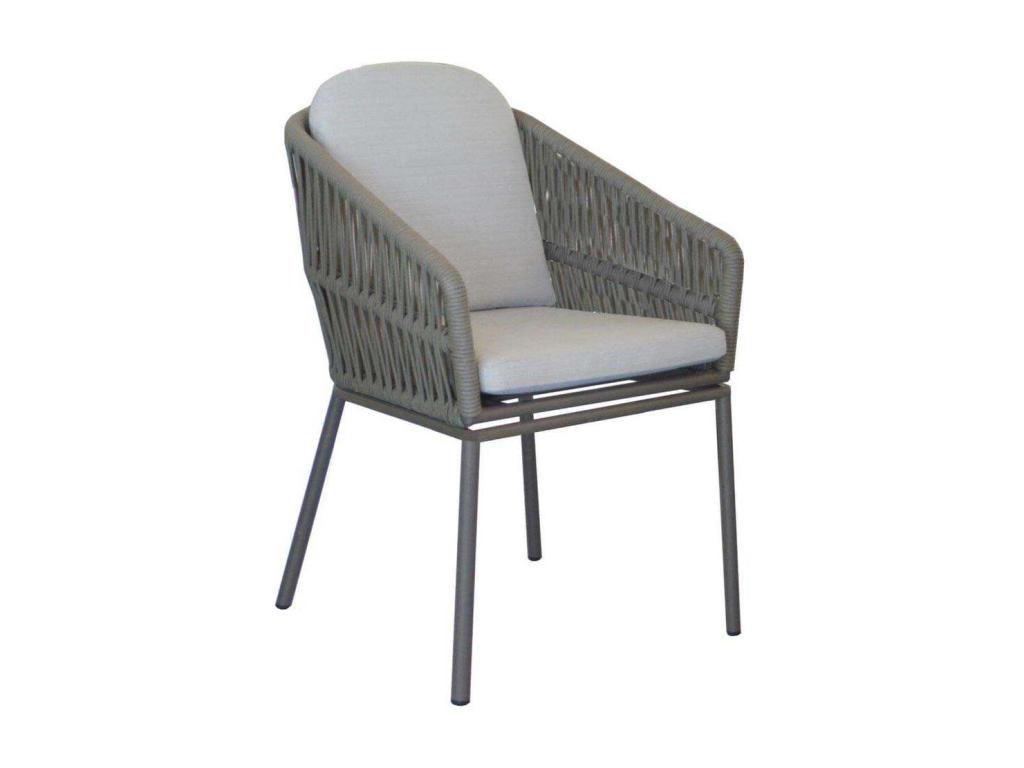 Armchair - Brown Aluminum, W 23.2 x D 23.6 x H 32.7 in
