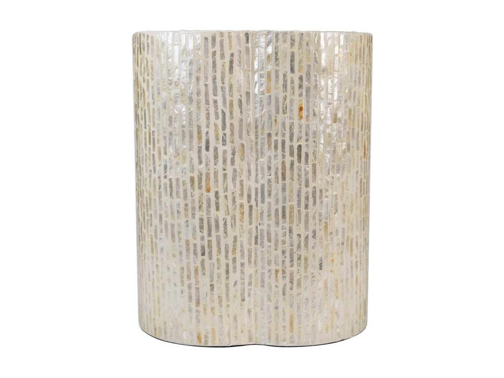 Stool - Gray Stone, W 15.7 x D 15.7 x H 19.7 in