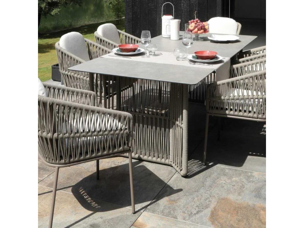 Armchair - Brown Aluminum, W 23.2 x D 23.6 x H 32.7 in