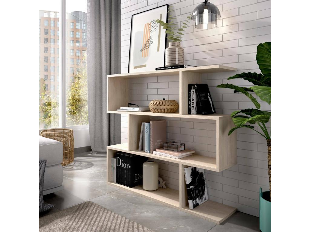 Bookcase - Brown Engineered Wood, W 43.3 x D 9.8 x H 37.8 in