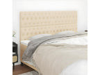 Set of 4 Beds - Creme Polyester Fabric, W 78.7 x D 2.8 x H 50.4 in