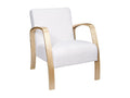 Armchair - White Engineered Wood, W 24.4 x D 31.5 x H 29.5 in