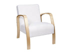 Armchair - White Engineered Wood, W 24.4 x D 31.5 x H 29.5 in
