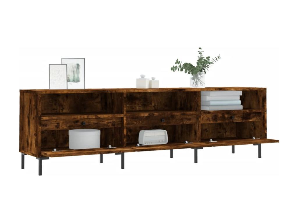 TV Stand - Brown Engineered Wood, W 59.1 x D 11.8 x H 17.5 in