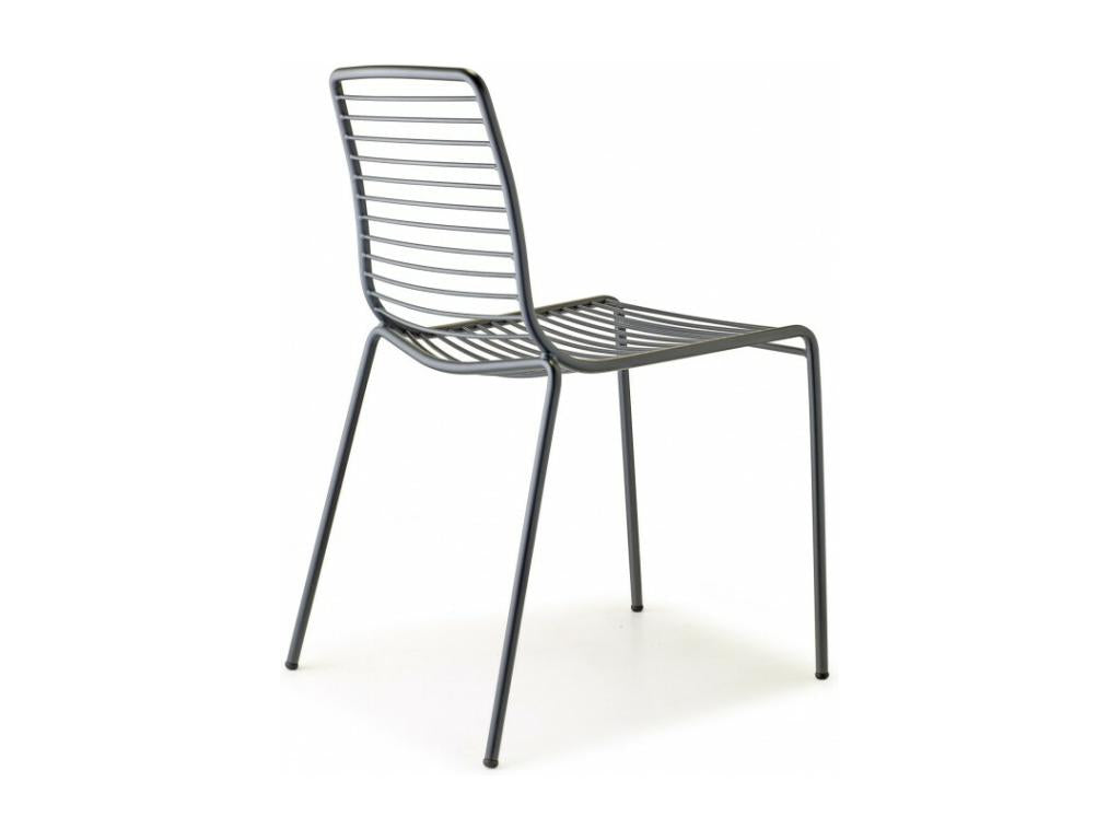 Chair - Red Plastic, W 18.9 x D 18.9 x H 32.3 in