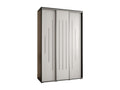 Sliding Door Wardrobe - Black Engineered Wood, W 59.1 x D 17.7 x H 92.5 in