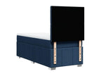 Bed Frame with Mattress - Blue Engineered Wood, W 74.8 x D 35.4 x H 59.3 in