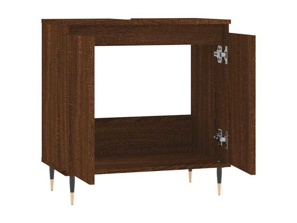 Wardrobe - Brown Wood, W 22.8 x D 13 x H 23.6 in