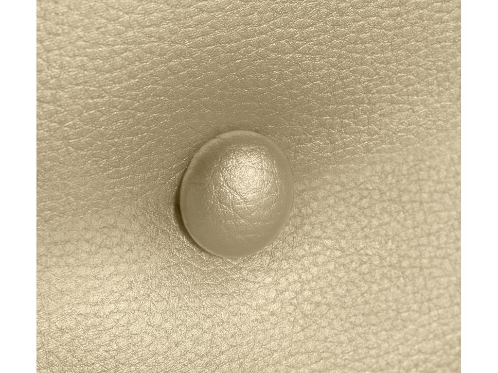 Bed - Yellow Faux Leather, Pine Wood, W 63 x D 1.6 x H 41.3 in