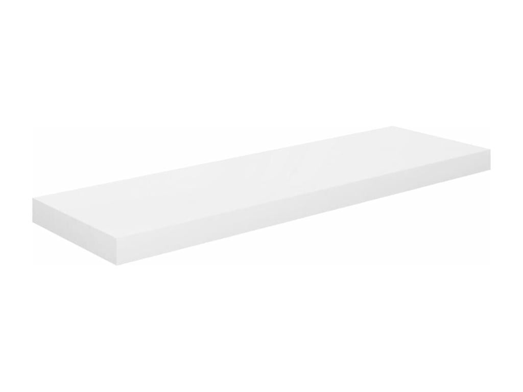 Set of 2 Shelfs - White Wood, W 31.5 x D 9.3 x H 1.5 in