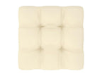 7-Piece Outdoor Patio Set with Cushions - White Wood, W 25.6 x D 27.6 x H 23.6 in