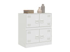Sideboard - White Steel, W 26.4 x D 15.4 x H 28.7 in