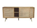 Sideboard - Beige Wood, W 70.9 x D 17.7 x H 31.5 in