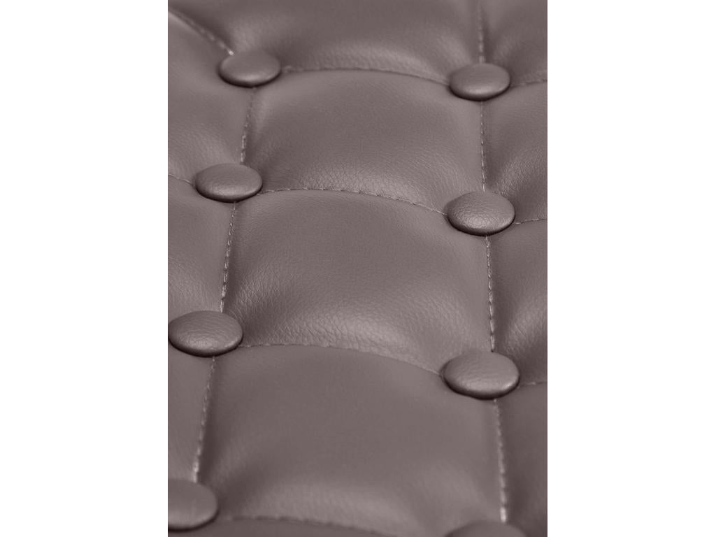Armchair - Brown Faux Leather, W 24.4 x D 21.7 x H 29.9 in